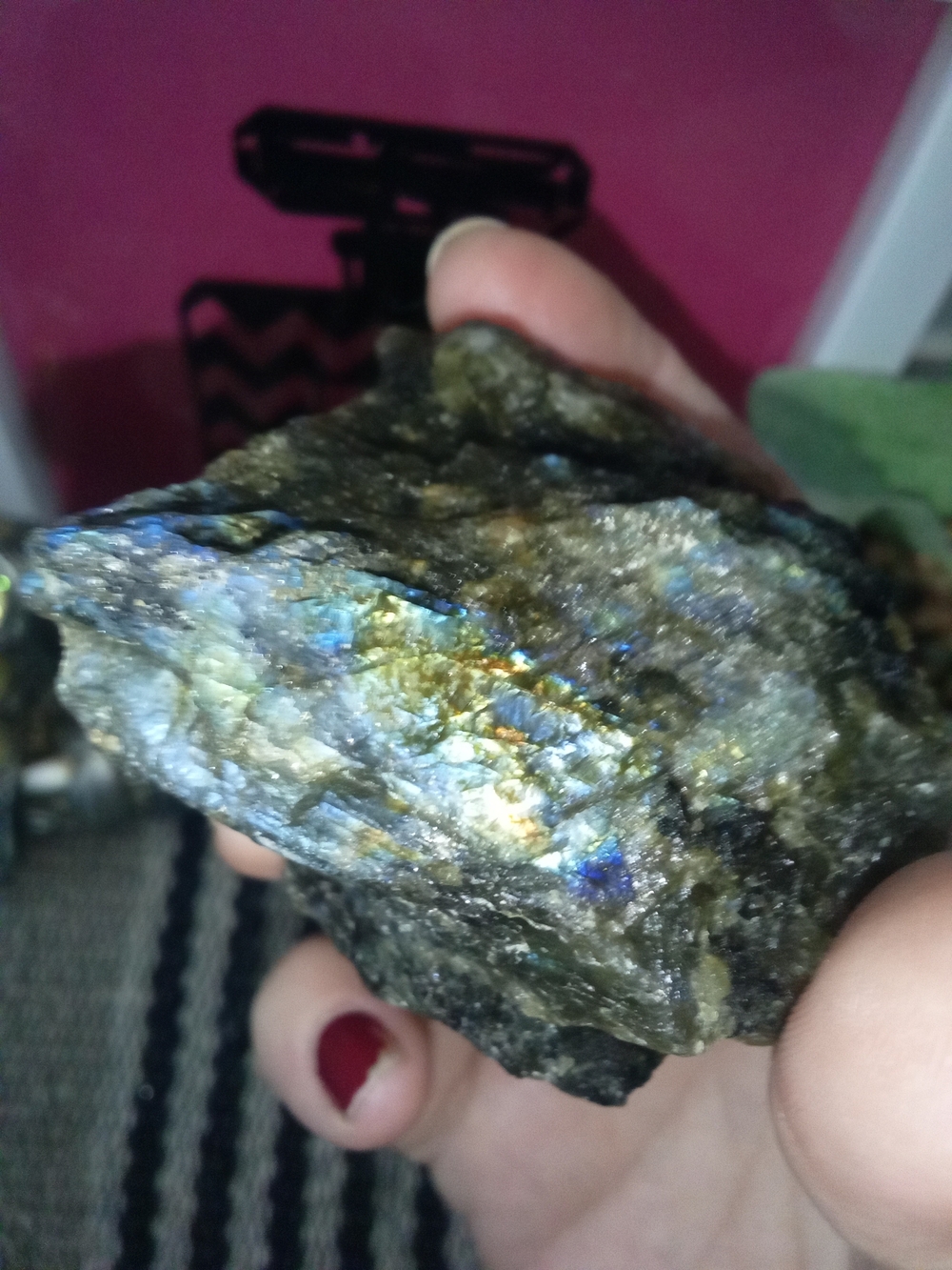 Natural High-Flash Labradorite From Madagascar Home Accent